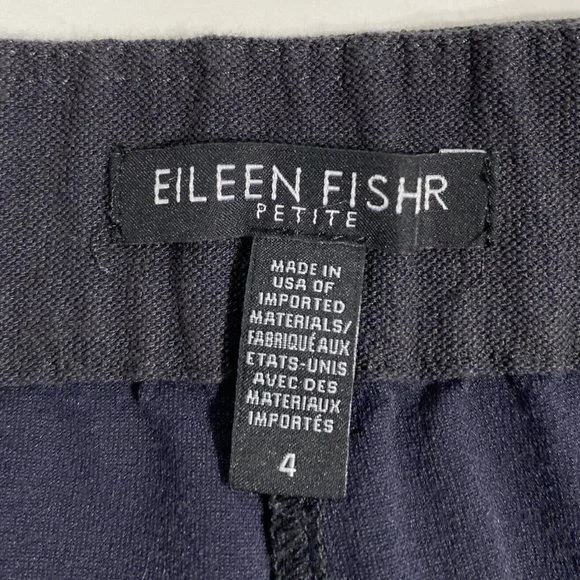 Eileen Fisher Pants Women's 4 PETITE Gray Cropped Washable Stretch Crepe - Picture 6 of 6